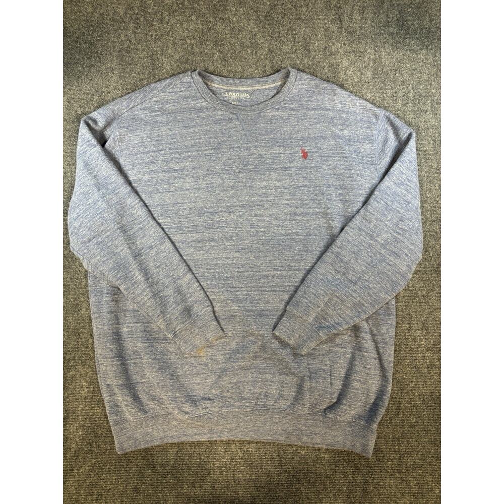 Polo Ralph Lauren Sweater Mens 2XLT Gray Crewneck Pullover Red Pony Logo